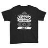 Queens Are Born In July Youth Tee