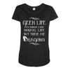 geek life Maternity Scoop Neck T-shirt