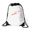 banksy headshot butterfly Drawstring Bags