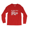 original blood type ipa positive craft beer Long Sleeve Shirts