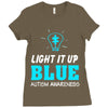 light it up blue autism awareness Ladies Fitted T-Shirt