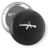 banksy style ak47 art   funny Pin-back button