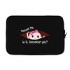 December Peeking Out Baby Girl Laptop sleeve