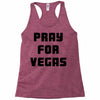 pray for las vegas Racerback Tank