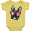 frenchie hipster Baby Bodysuit