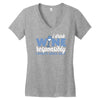 i drink wine responsibly, i don't spill any Women's V-Neck T-Shirt