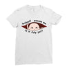 July Peeking Out Asian Baby Boy Ladies Fitted T-Shirt
