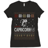santa capricorn christmas ugly t shirts Ladies Fitted T-Shirt