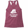 still plays with trucks Racerback Tank