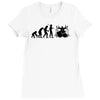 evolution of drummer Ladies Fitted T-Shirt