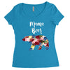 mama bear floral Women's Triblend Scoop T-shirt