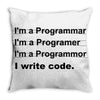 Revolution I Write Code Throw Pillow