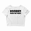 boobies make me smile (2) Crop Top
