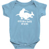 funny rude taste of kiwi Baby Onesie
