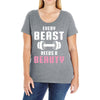Every Beast Needs a Beauty Ladies Curvy T-Shirt
