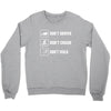 Don't drown crash walk Tee Swim Bike Run Triathle Crewneck Sweatshirt