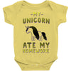 my unicorn ate my homework Baby Onesie