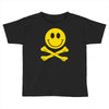 smiley pirate skull and crossbones Toddler T-shirt