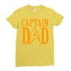 captain dad Ladies Fitted T-Shirt