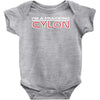 i'm a frakking cylon Baby Onesie