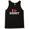 i love rugby mens funny cotton Tank Top
