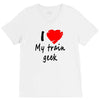 i love my train geek V-Neck Tee
