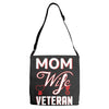 Mom Wife Veteran - Veterans Day T-Shirt Gifts Adjustable Strap Totes