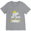 Kings Are Born In July V-Neck Tee