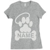 personalized paw halo Ladies Fitted T-Shirt