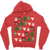 christmas pixel Zipper Hoodie