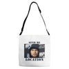 send me location khabib Adjustable Strap Totes