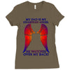 my dad is my angel Ladies Fitted T-Shirt