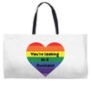 You're Looking At A Rainbow Weekender Totes