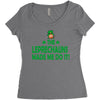 leprechauns made me do it Women's Triblend Scoop T-shirt