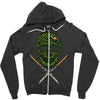 skull grass Zipper Hoodie