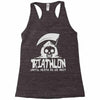 triathlon until death separate Racerback Tank