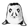 Geometric Panda Drawstring Bags