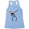 skeleton dabbing christmas Racerback Tank