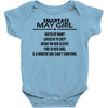 Smartass May Girl Baby Onesie