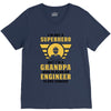 I'm Not a Superhero but I'm a Grandpa Who is Also an Engineer V-Neck Tee