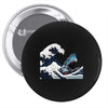 Great White Wave Shark Pin-back button