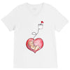 Mom and Baby are Connected to the Heart V-Neck Tee