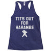 tits out for harambe Racerback Tank