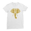 tribal print elephant geometric gold animals cool Ladies Fitted T-Shirt