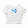 bargain paradise garage sign Crop Top