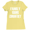 family, guns, country Ladies Fitted T-Shirt