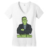old school zombie Women's V-Neck T-Shirt