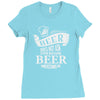 beer does not ask questions Ladies Fitted T-Shirt