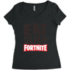 EAT SLEEP FORTNITE Women's Triblend Scoop T-shirt