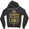 queens are born in 1987 Zipper Hoodie